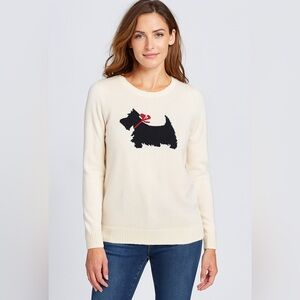 071. Cream Sweater with Black Dog Design
